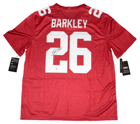 SAQUON BARKLEY SIGNED NEW YORK GIANTS #26 NIKE INVERTED COLORS JERSEY BECKETT