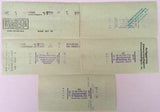 Joe Sewell Cleveland Indians Signed Personal Checks 840-844