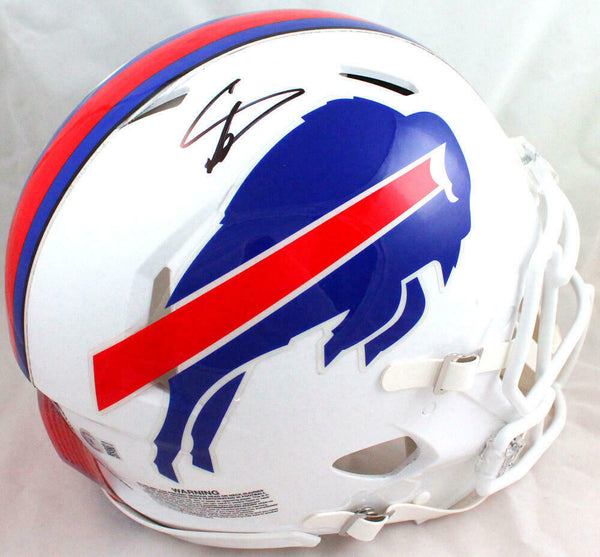Stefon Diggs Autographed Bills 2021 F/S Speed Authentic Helmet-Beckett W Holo
