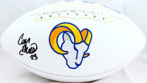 Cam Akers Autographed LA Rams Logo Football-Beckett W Hologram *Black
