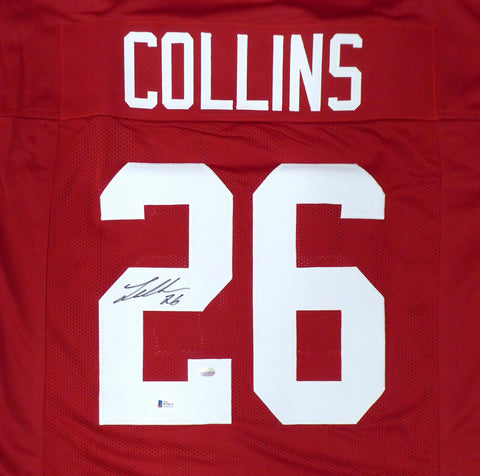ALABAMA LANDON COLLINS AUTHENTIC AUTOGRAPHED SIGNED RED JERSEY BECKETT 160991