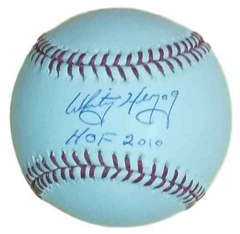 Whitey Herzog Autographed/Signed St Louis Cardinals OML Baseball HOF 11619