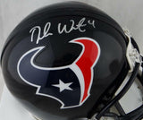 Deshaun Watson Autographed Houston Texans Mini Helmet- JSA W Auth *Silver