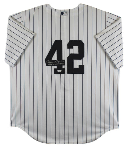 Yankees Mariano Rivera "Last To Wear #42" Signed White Nike Jersey JSA Witness