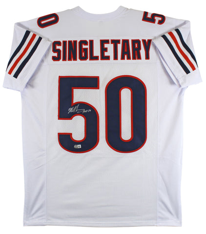 Mike Singletary "HOF 98" Authentic Signed White Pro Style Jersey BAS Witnessed