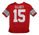 Ezekiel Elliott Signed Ohio State Buckeyes Nike Scarlet Alumni L Jersey BAS