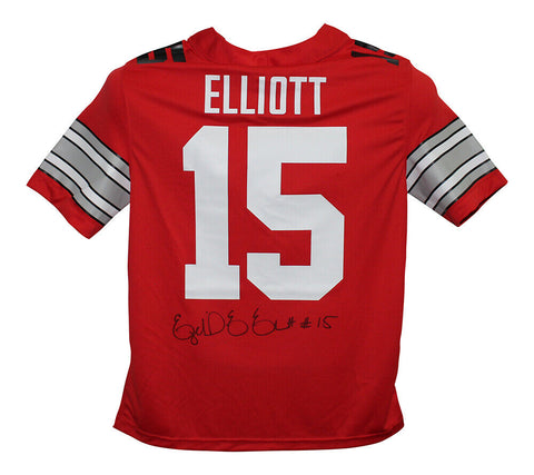 Ezekiel Elliott Signed Ohio State Buckeyes Nike Scarlet Alumni L Jersey BAS