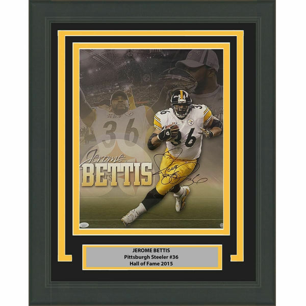 FRAMED Autographed/Signed JEROME BETTIS Pittsburgh Steelers 16x20 Photo JSA COA