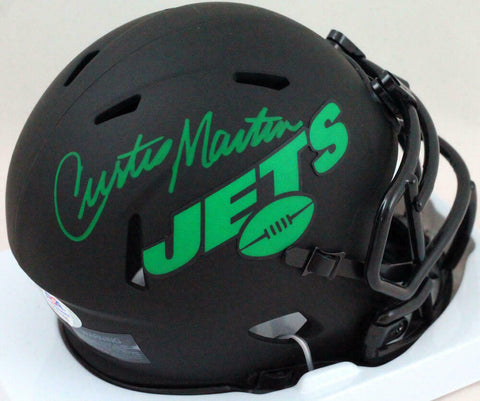 Curtis Martin Autographed NY Jets Eclipse Mini Helmet- PSA/DNA *Green
