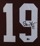 Bernie Kosar Signed Browns 35x 43 Framed Jersey (JSA COA) Cleveland QB 1985-1993