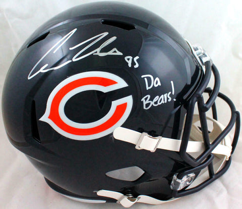 Cole Kmet Autographed Chicago Bears F/S Speed Helmet w/Insc.-Beckett W Hologram
