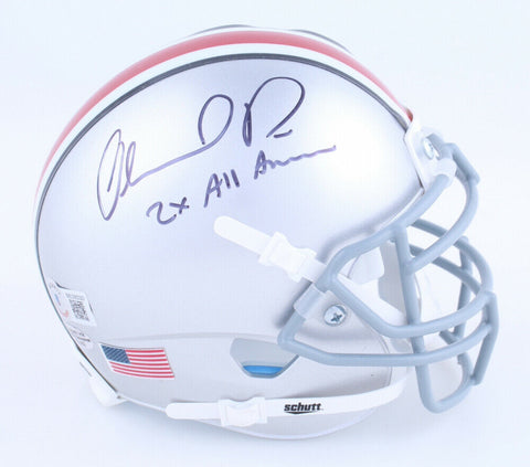 Orlando Pace Signed Ohio State Buckeyes Mini Helmet Inscribed "2x All American"