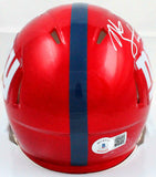 Michael Strahan Autographed New York Giants Flash Speed Mini Helmet-BeckettWHolo