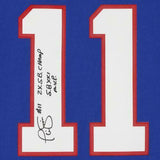 FRMD Phil Simms NY Giants Signd Mitchell&Ness Rep Jersey w/Dual Superbowl Incs
