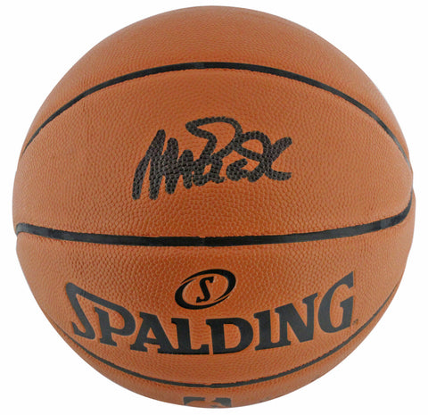 Lakers Magic Johnson Signed Spalding Basketball w/ Black Signature BAS Witnessed