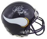 Vikings Steve Hutchinson "HOF 20" Signed 83-01 Throwback Rep Mini Helmet BAS
