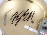 Kyle Hamilton Autographed Notre Dame Speed Mini Helmet-Beckett W Hologram *Black