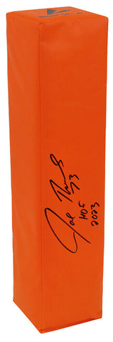 Joe Thomas (BROWNS) Signed BSN Orange Endzone Pylon w/HOF 2023 - (SCHWARTZ COA)