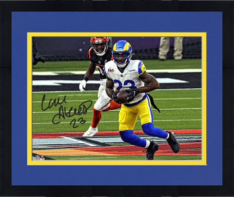 FRMD Cam Akers Los Angeles Rams Signed 16x20 Super Bowl LVI Champs Action Photo