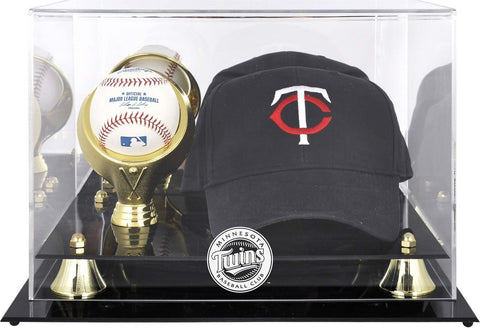 Minnesota Twins Acrylic Cap and Baseball Logo Display Case