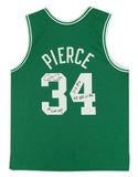PAUL PIERCE Autographed Finals MVP Stat Celtics Green M&N Jersey FANATICS LE 34