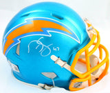 Darren Sproles Autographed Chargers Flash Speed Mini Helmet- Beckett W Hologram