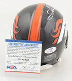 Clinton Portis Signed Denver Broncos Mini-Helmet (PSA COA) 2xPro Bowl R.B.