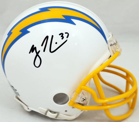 RODNEY HARRISON AUTOGRAPHED SIGNED CHARGERS WHITE MINI HELMET BECKETT QR 193942
