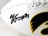 Aj Epenesa Autographed Iowa Hawkeyes Logo Football - Beckett W Auth *Black