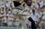 John Candelaria Signed Pittsburgh Pirates 8x10 Pitching Photo- Jersey Source Aut