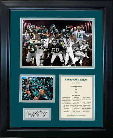 Framed Philadelphia Eagles All-Time Greats Laser Engraved Auto 12"x15" Photo