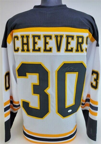 Gerry Cheevers Signed Boston Bruins Jersey (JSA COA) Hall of Fame Goaltender
