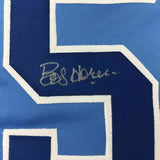 FRAMED Autographed/Signed BOB HORNER 33x42 Atlanta Light Blue Jersey JSA COA