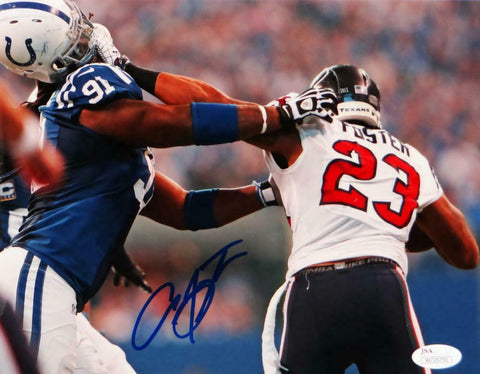 Arian Foster Autographed Texans 8x10 Against Colts Photo- JSA W Auth *Blue