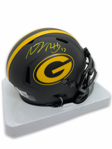 Davante Adams Signed Autographed Mini Black Helmet Beckett