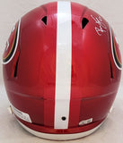 RONNIE LOTT AUTOGRAPHED 49ERS FLASH RED FULL SIZE SPEED HELMET BECKETT 208225