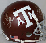 Michael Bennett Martellus Bennett Signed Texas A&M Aggies F/S Helmet- JSA W