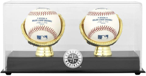 Mariners Gold Glove Double Baseball Logo Display Case-Fanatics