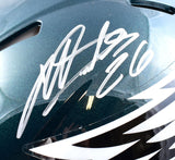 Miles Sanders Autographed Eagles F/S Speed Authentic Helmet-Beckett W Hologram