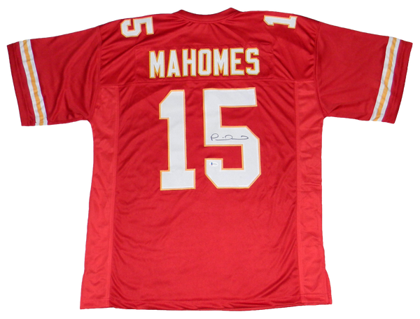 KANSAS CITY CHIEFS PATRICK MAHOMES SIGNED AUTOGRAPHED #15 RED JERSEY BECKETT