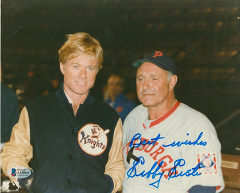Pirates Sibby Sisti Best Wishes Signed 8x10 Photo w/ Robert Redford BAS #AA48046