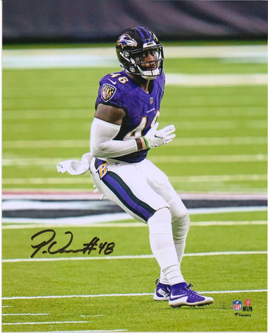 Patrick Queen Baltimore Ravens Signed 8x10 Purple Jersey Photo
