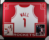 JOHN WALL (Rockets white SKYLINE) Signed Autographed Framed Jersey Beckett
