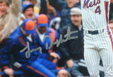 Lenny Dykstra Autographed 8x10 New York Mets Celebrating Photo- JSA W *Silver *M