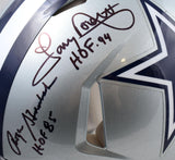 Pearson/Staubach/Dorsett Signed Cowboys F/S Speed Authentic Helmetw/2Insc.-BAW