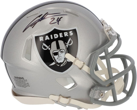Charles Woodson Oakland Raiders Autographed Riddell Speed Mini Helmet