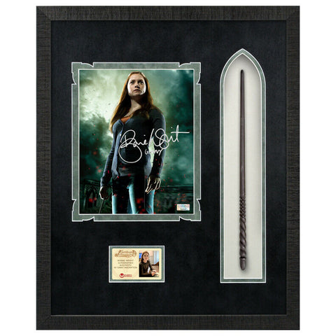 Bonnie Wright Autographed Harry Potter Ginny Weasley 8x10 Wand Framed Display