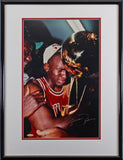 Bulls Michael Jordan Authentic Signed 12x19 Framed Photo UDA #BAF94647