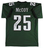 LeSean McCoy Authentic Signed Green Pro Style Jersey Autographed JSA Witness