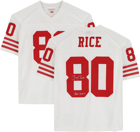 Jerry Rice 49ers SignedMitchell & Ness Rep Jersey w/"HOF 2010" Insc